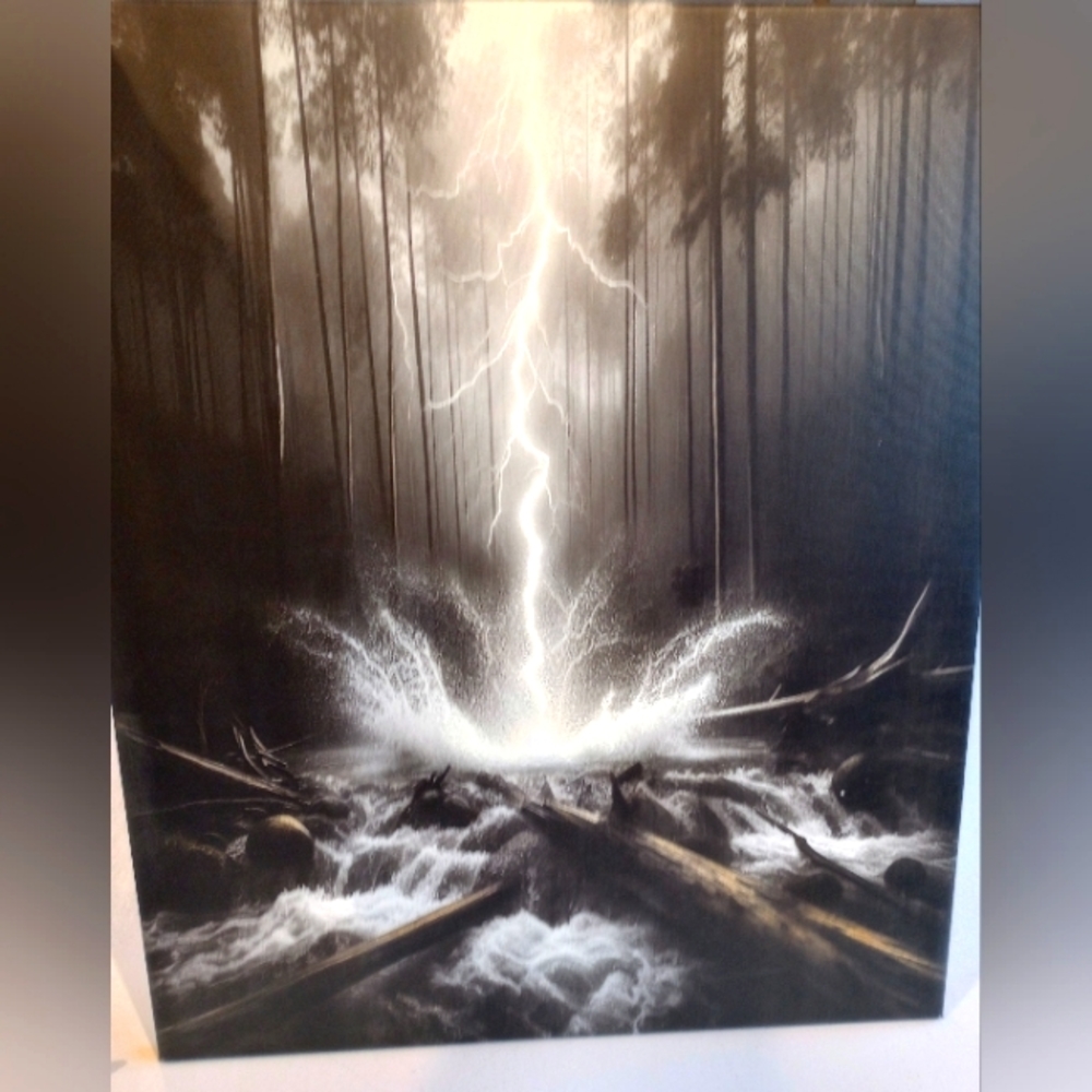 Canvas picture lightning storm